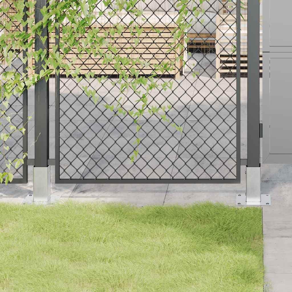 Soporte para postes cuadrado 71 x 71 mm, 12 unidades, acero galvanizado | Galvanizado en caliente, resistente a la corrosión, para hormigón y madera, escalera valla glorieta