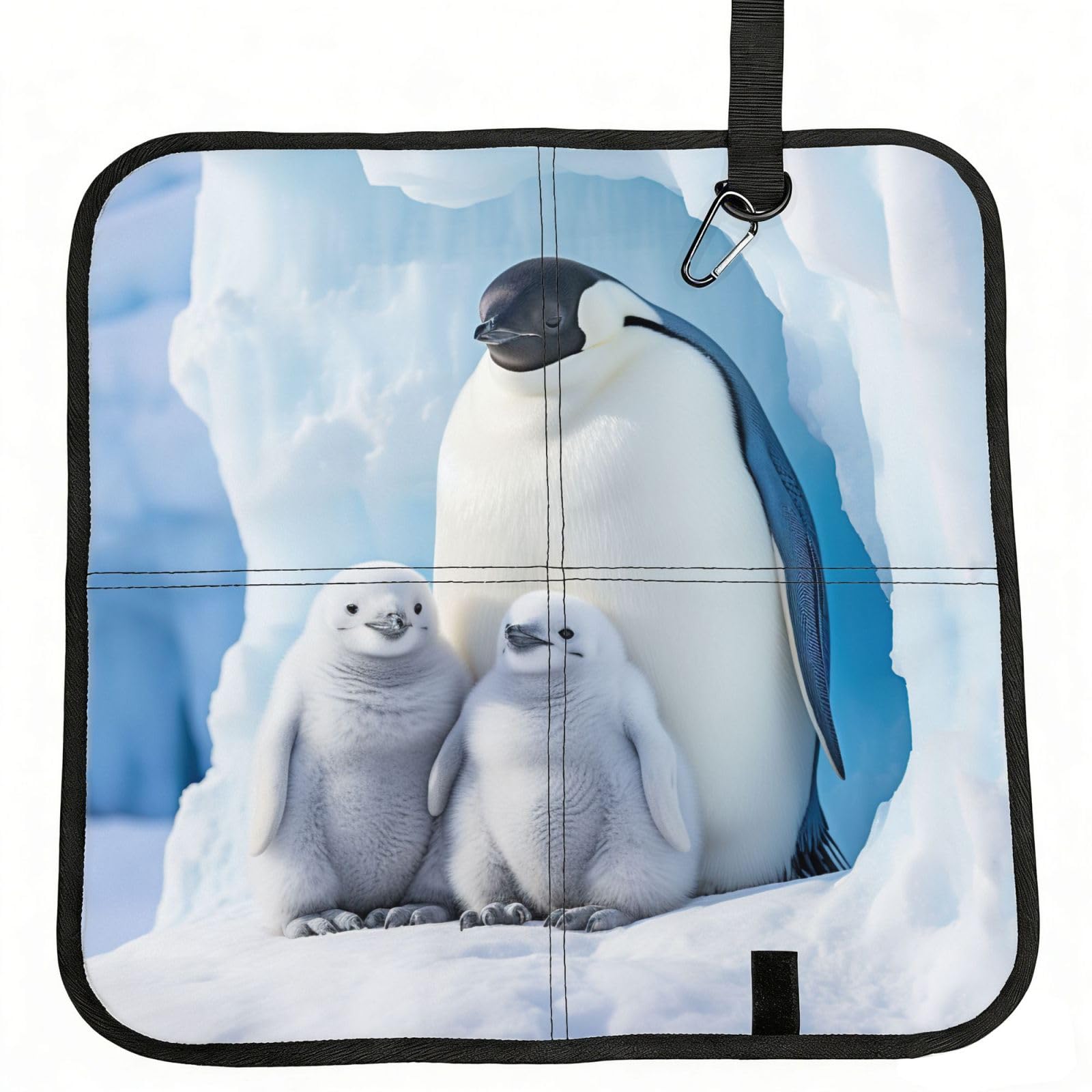 YGLHBDPBF Cute Penguins Print Camping seat cushion,Foldable Sitting Pads,Save Backpack Space for Hiking