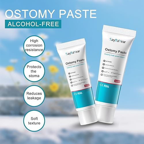 Miniatura 6 de Pasta de barrera para ostomía, tubo de 2 onzas para prevención de fugas, pasta de llenado de estoma sin alcohol que crea un sello protector