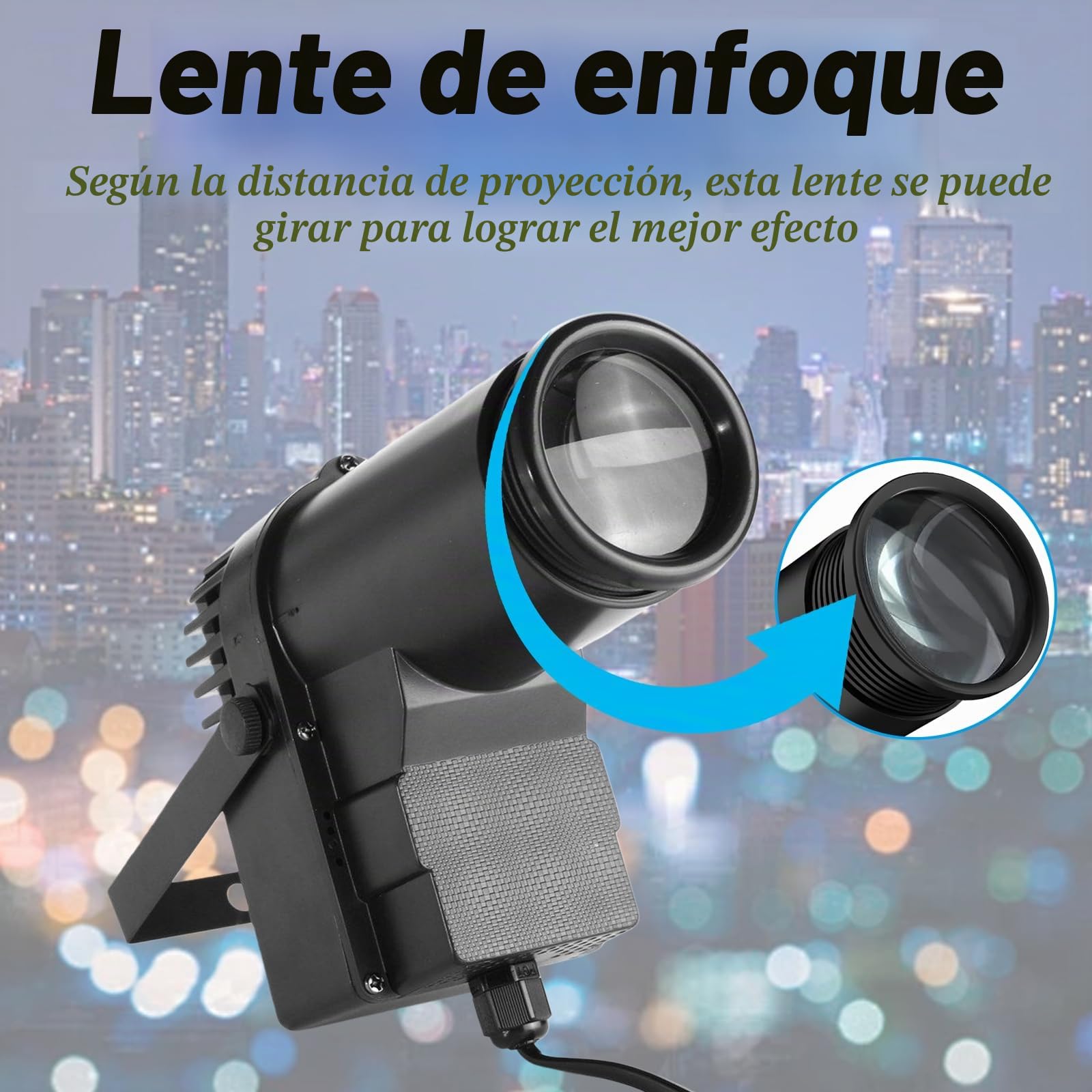 Foco LED de punto, 15 W, foco 3 en 1 para bola de espejo, IP25, mini haz de luz, lámpara de escenario, bola de discoteca, para discoteca, bar, club, fiesta, mando a distancia