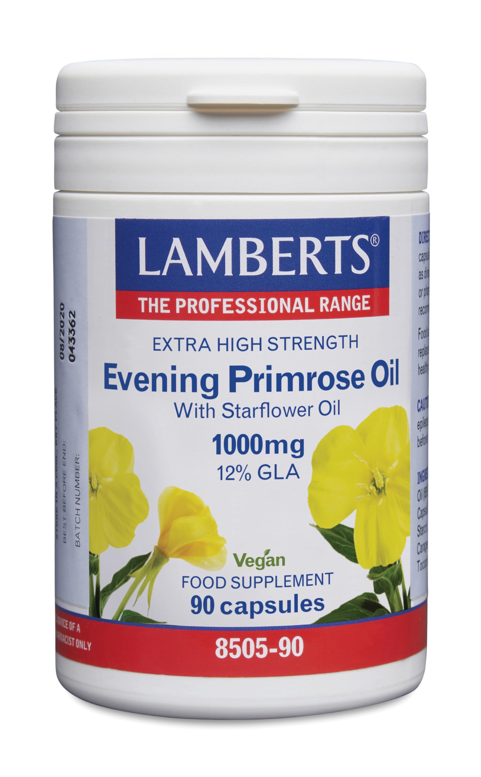 Lamberts EPO With Starflower Oil 1000mg 90 Capsules for menopause support