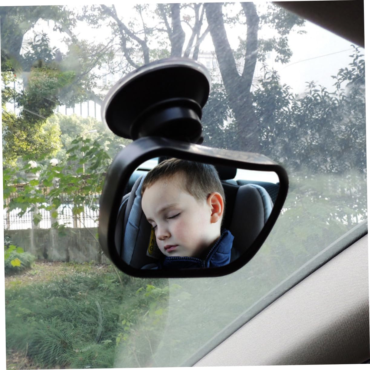 COOLHIYA Stallable on Side Rear Mirrors Car Baby Mirror Suction Cup Rearview Blind Spot Mirror for Safe Drive