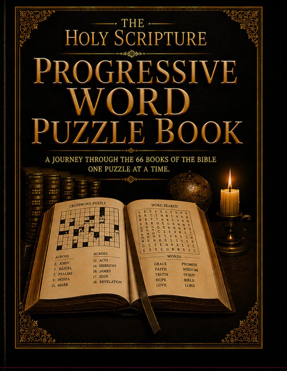 THE HOLY SCRIPTURE PROGRESSIVE WORD PUZZLE BOOK: Progressive Word Puzzle Book