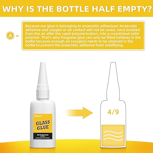 Miniatura 7 de Glass Glue - Oily Glue, FOOGWEE 30g Glass to Glass Glue, Strong Bond, Instant Super Glue for DIY Craft, Model, Pottery, Tile, Glass, Plastic, Metal,