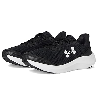 Under Armour Kids Pursuit 4 (Big Kid) Boys Shoes Black/Black/White