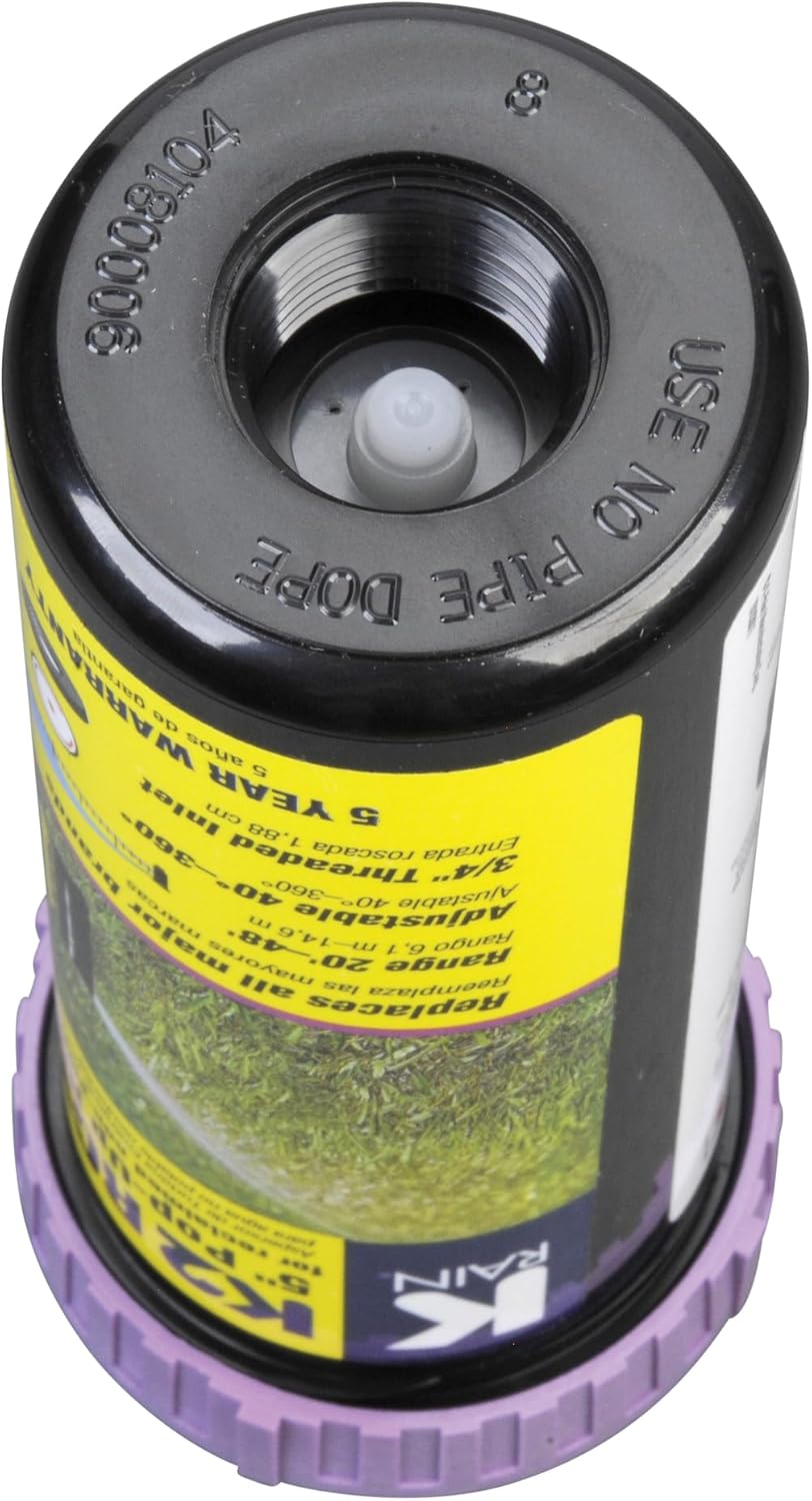 K Rain K2 RCW 3/4" Female Inlet 5" Pop-Up | 2.5 GPM Single Stream Nozzle | 40° - 360° Arc Spray Pattern | for Reclaimed Water | Pack of 4