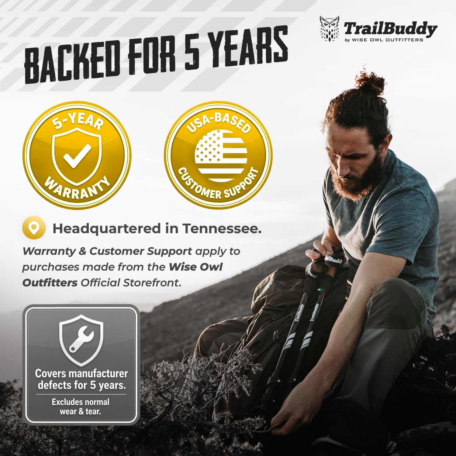 TrailBuddy Bâtons de randonnée - Bâtons de Marche télescopiques pour Hommes et Femmes - Extensibles 62-137 cm - Bâtons de randonnée ultralégers en aluminium 7075-1 Paire