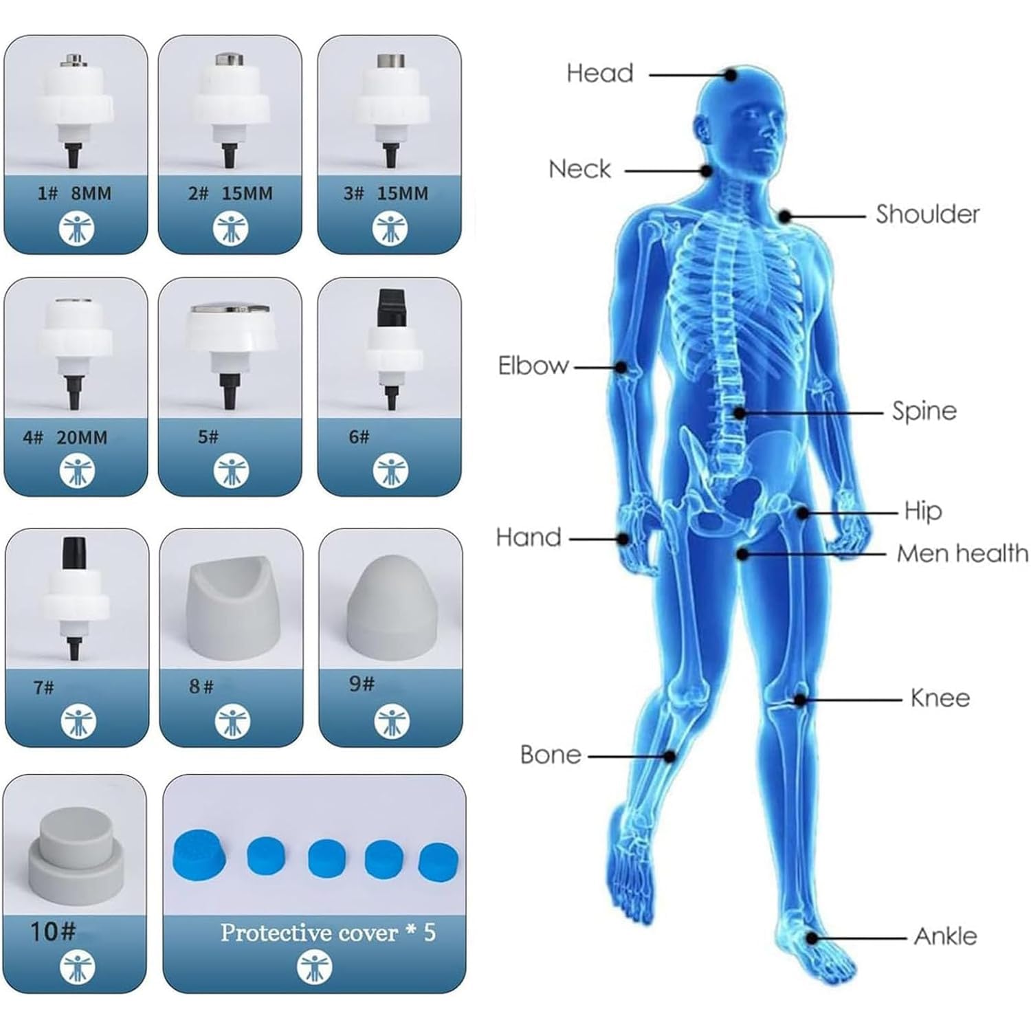 Macchina per Onde D'urto Extracorporee, Dispositivo per Terapia Ad Onde D'urto ED, 12 Energie Regolabili e Fisioterapia Profonda, Dispositivo per Terapia Ad Onde D'urto La Funzione Erettile