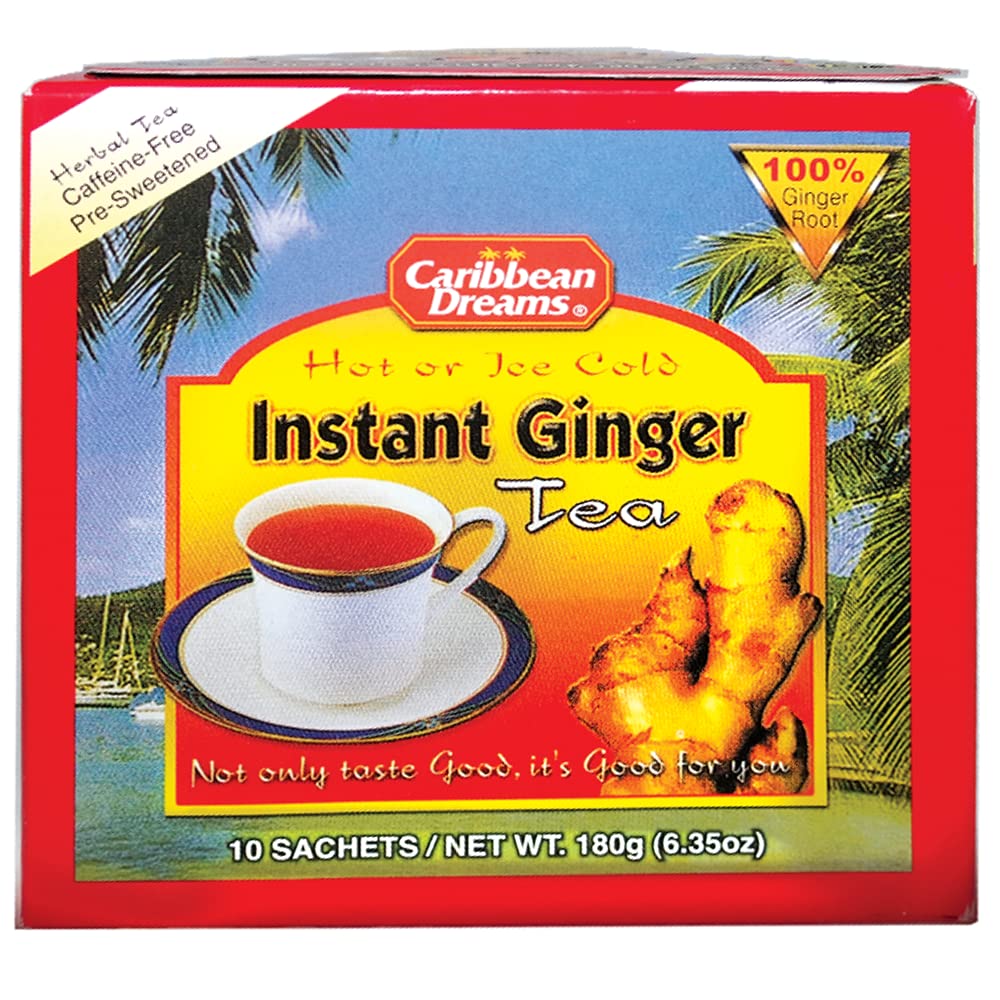 Caribbean Dreams Instant Ginger Tea Packets, 18G (10 Sachets)