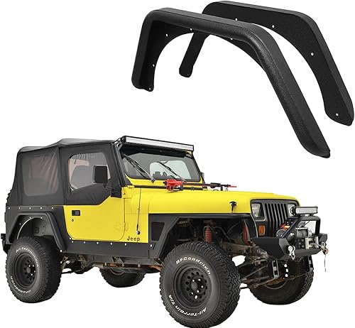 EAG Guardabarros traseros guardabarros guardabarros con kit de herramientas para Wrangler YJ 87-95