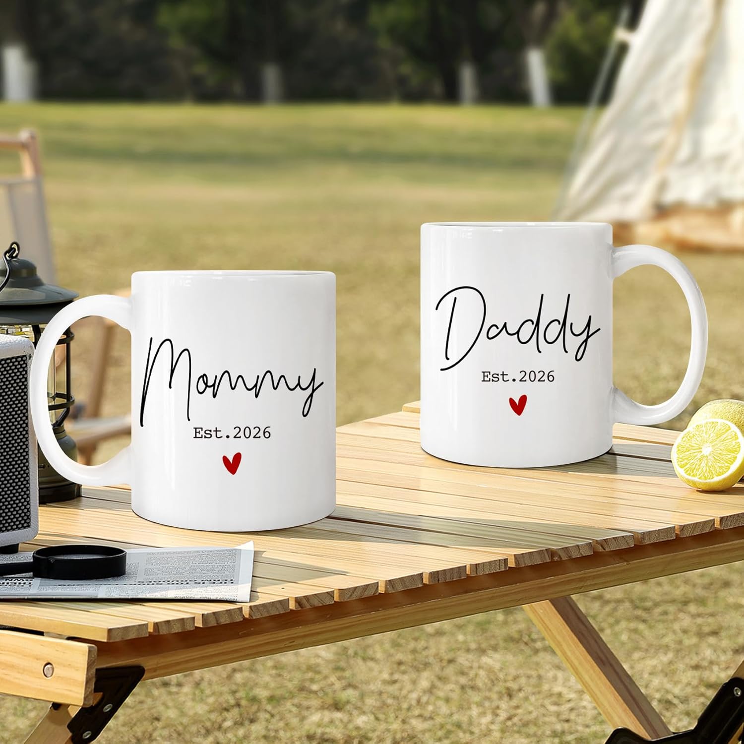 Mom and Dad Coffee Mugs Gifts for New Parents 2026, Mommy & Daddy Mug Set – Perfect for Expecting & First-Time Parents, 11oz Ceramic Cup (Baby Shower, Birthday, or Anniversary Present)-241 - Image 2