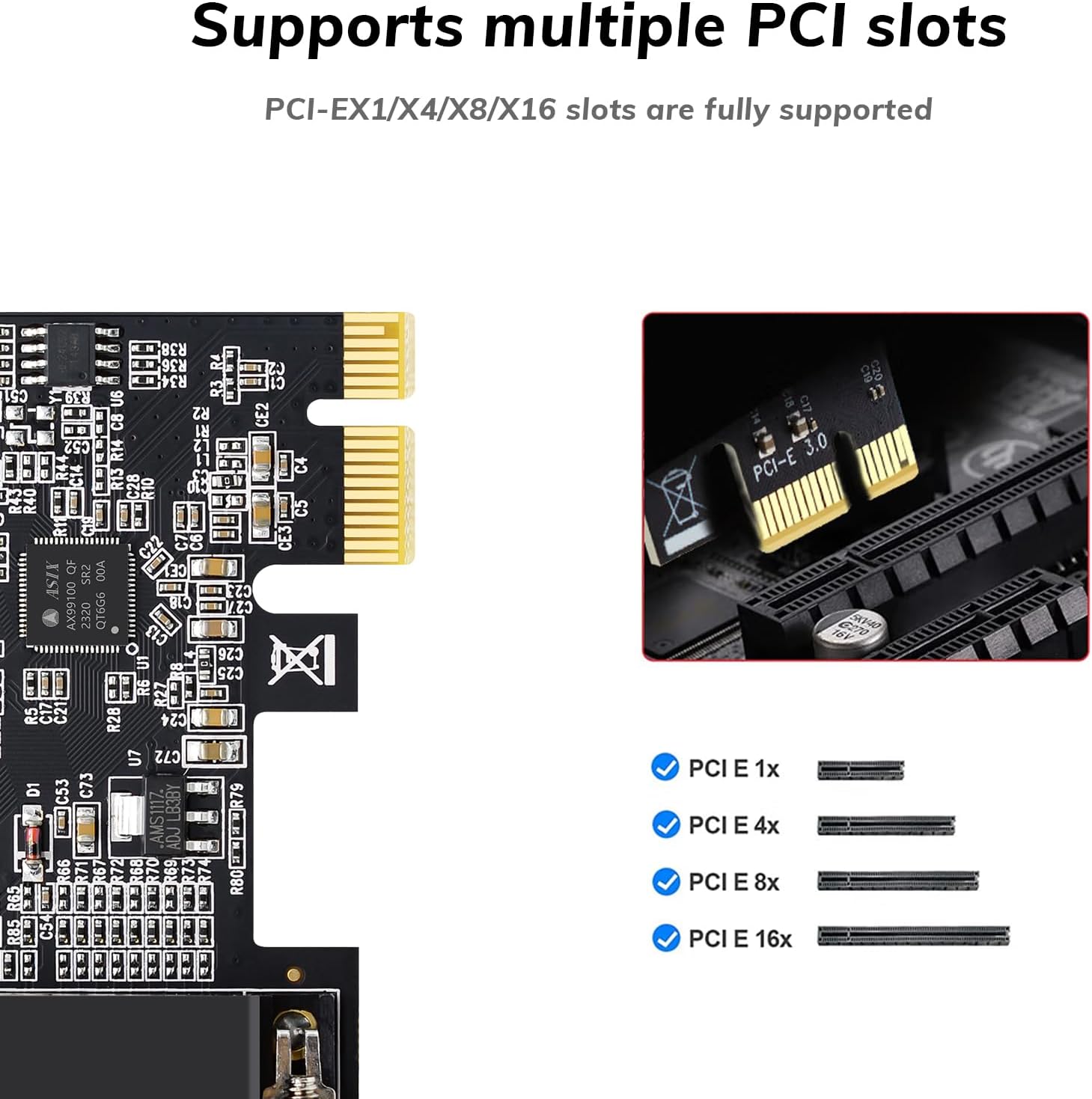PCI-E Parallel Port Card, 1 Port DB25 Female Printer Adapter, IEEE 1284 Expansion Card, LPT Port to PCI Express Converter for Industrial PC