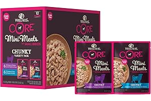 Wellness Core Grain Free Small Breed Mini Meals Chunky Variety Pack: The...