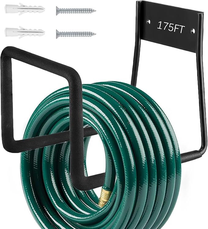 Garden Hose Holder Wall Mount Metal Hose Hanger Water