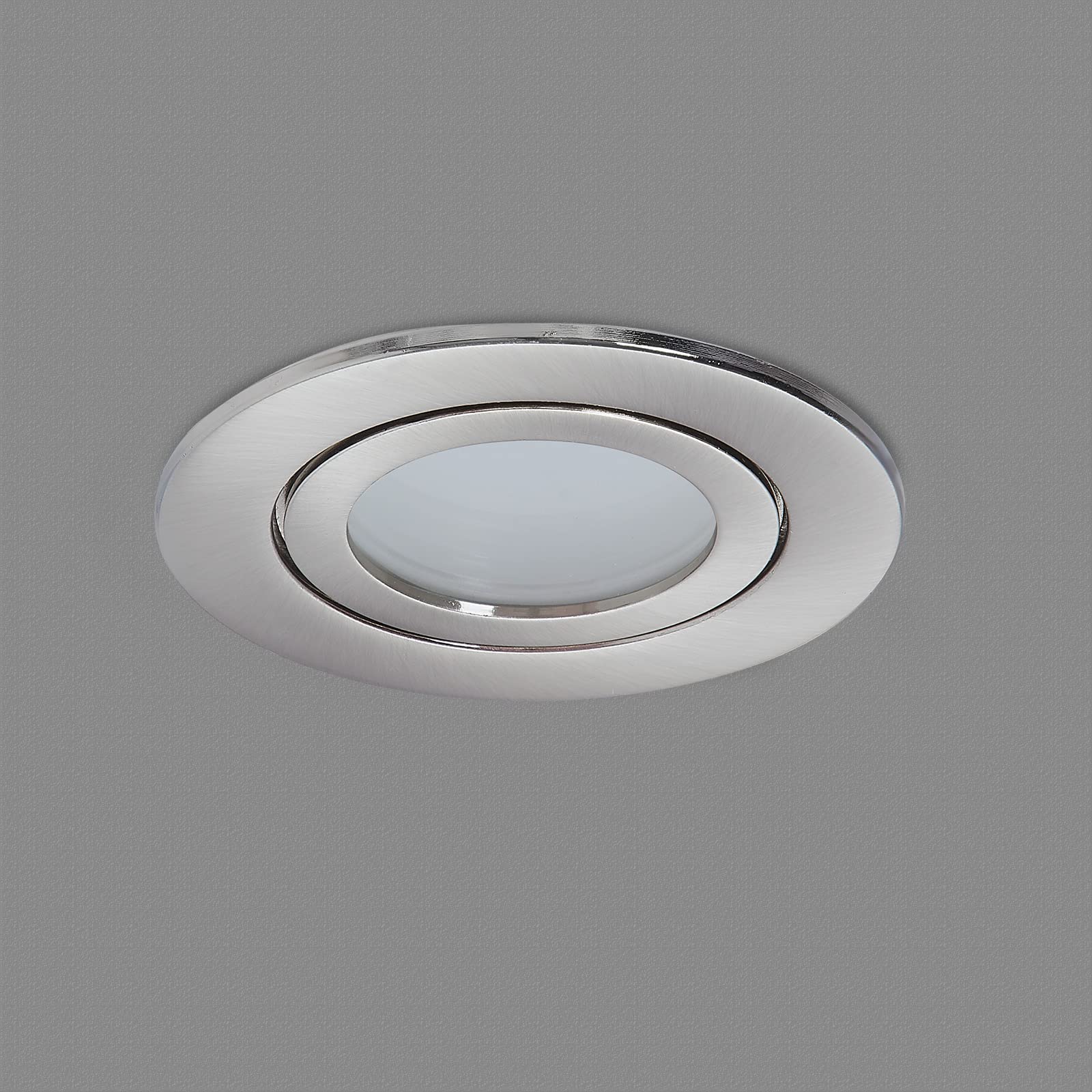 HCFEI Juego de 3 focos LED empotrables redondos, planos, 5 W, intensidad regulable, 230 V, IP44, aptos para baño, cocina, diámetro de 60 – 70 mm, orificio de perforación (plata – blanco neutro)