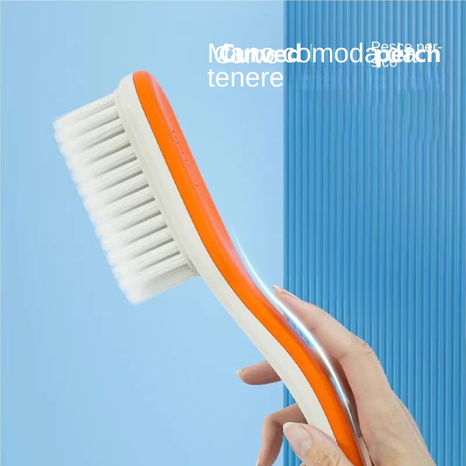 Spazzola Per Scarpe Con Manico Lungo, Setole Morbide, Materiale ABS, Dimensioni 20.5x4x4 Cm, Per Pulizia Casa E Lavanderia