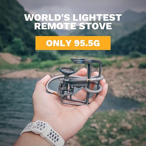 Miniatura 2 de Fire-Maple Petrel Titanium - Estufa de mochila ultraligera  La estufa remota más ligera del mundo (3.4 onzas), 2.7 kW9213 BTUh, hervir rápido,