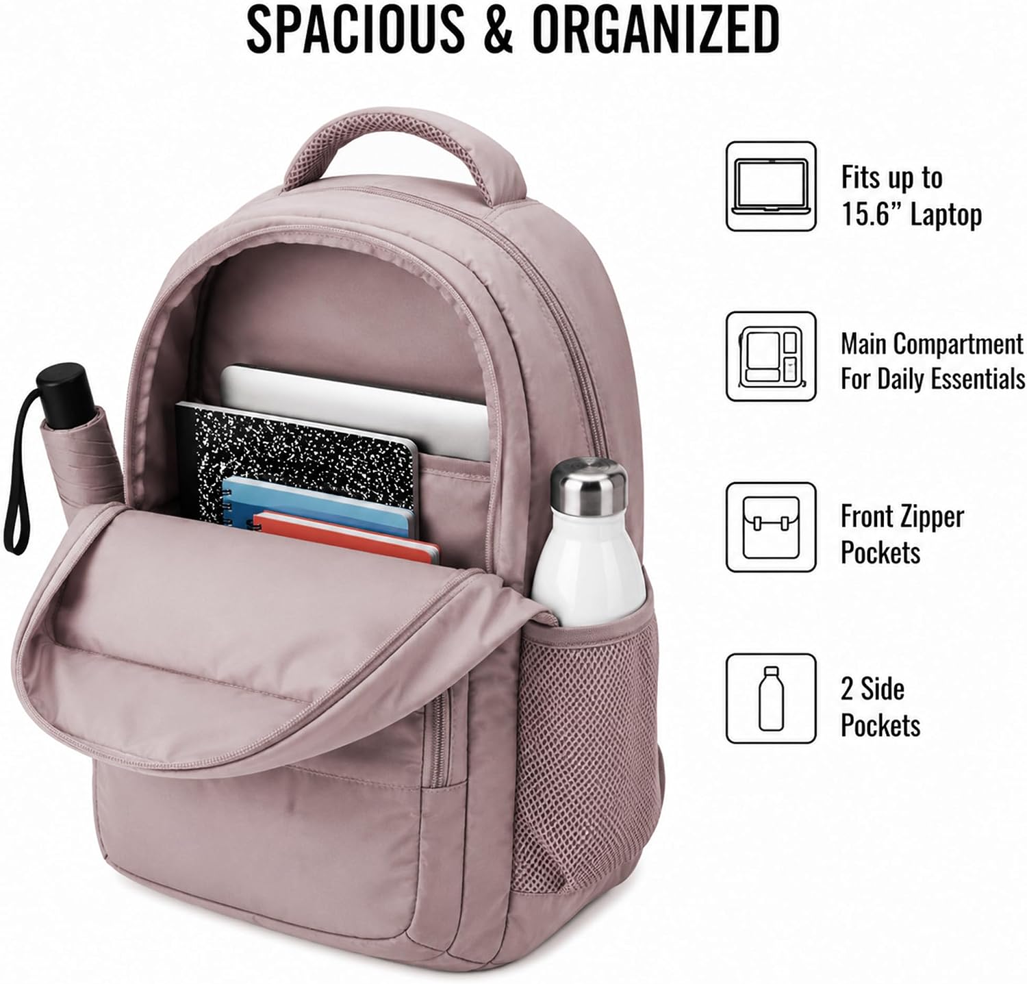 Reebok Backpack for Men & Women Lightweight Multipurpose Everyday Backpack image 5