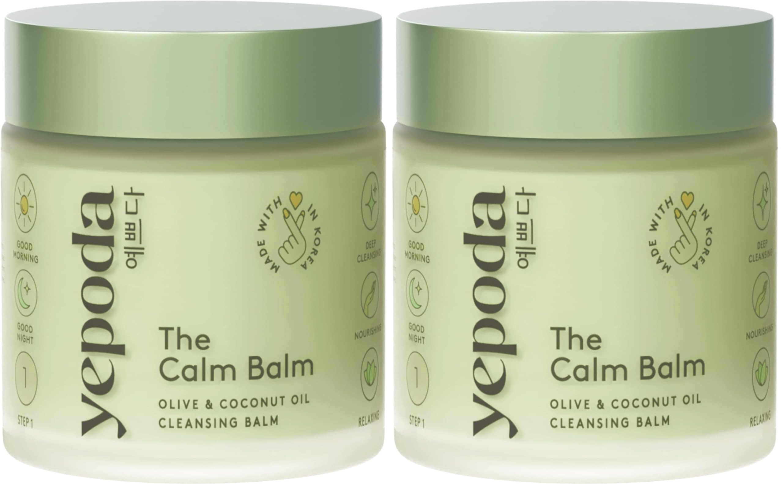Yepoda The Calm Balm, Sanfter Make-up-Entferner & Tiefenreinigungsbalm, Entfernt Wasserfestes Make-up & Unreinheiten, Veganer Koreanischer Gesichtsreiniger für alle Hauttypen, 80 g (Packung mit 2)