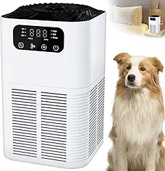 Purificador de Ar para Quarto,Purificador de Ar HEPA para Casa e Salas Grandes até 20m², com Filtro HEPA Verdadeiro, Esponja para Pêlos de Animais e 3 Temporizadores