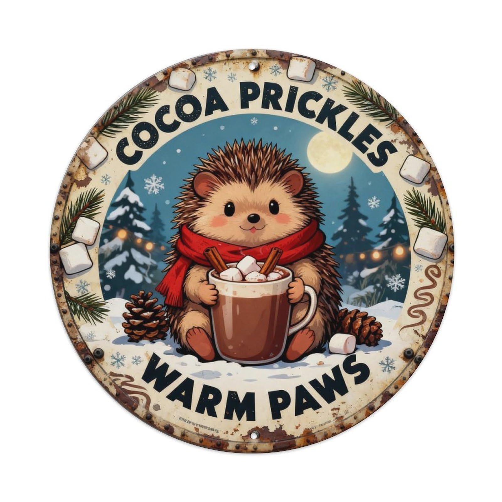 Cocoa Prickles Sign Metal Tin Sign Plaque