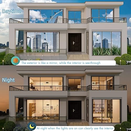 Miniatura 5 de Ultra anchas de 64, 56, 48, 40, 32, 24, 16 pulgadas, persianas enrollables de privacidad unidireccional, color azul, cortina de sombra de espejo