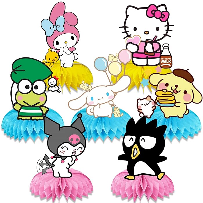 Buy 7Pcs Hello Kitty Birthday Party Decorations Supplies, Sanrio Kuromi