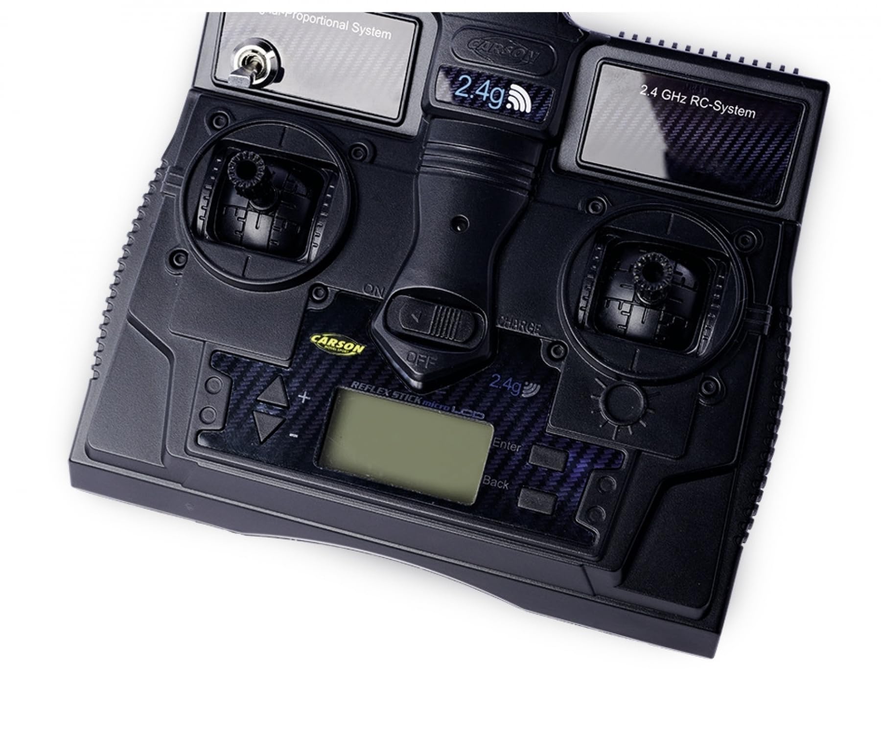 Carson 500504152 1:87 VW T1 Police+ Maltese Combo 2,4GHz LCD - modelo listo para conducir, mando a distancia de 2,4 GHz con conexión de carga, incl. 4 pilas AAAA de emisor, con iluminación LED, manual