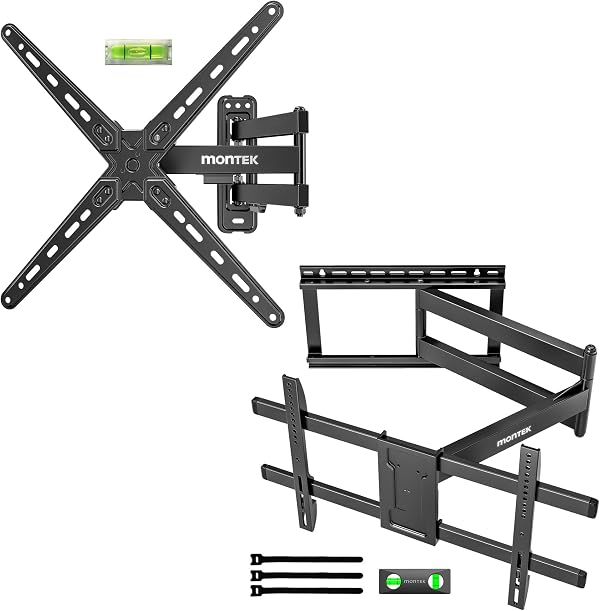 monTEK Full Motion TV Wall Mount Bracket for Most 13-55 Inch & Long Arm TV Wall Mount for Most 43-80 Inch
