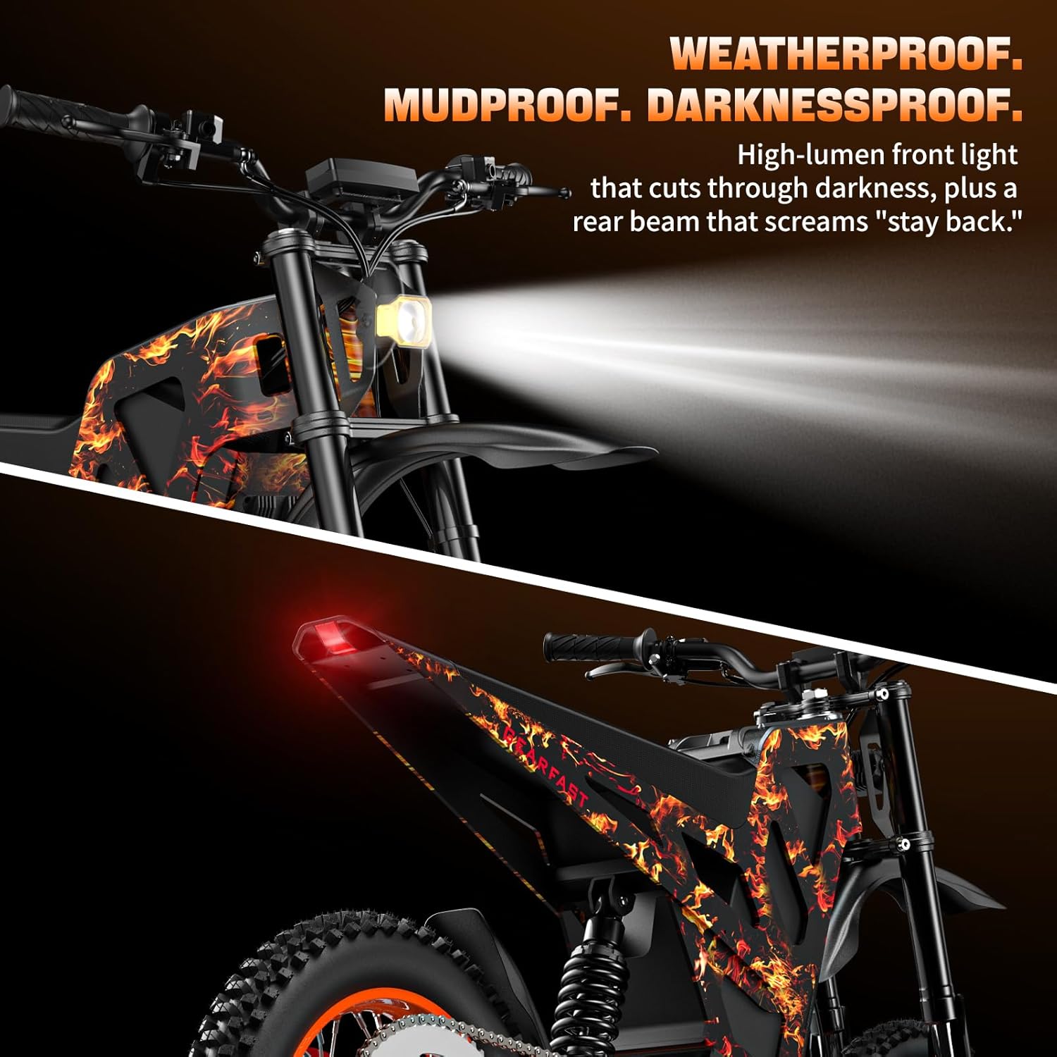 Electric Dirt Bike for Teens Adults Age 13+, 3000W Peak Ebike, 36 Mph Speed, Equipped with 48V 20.8AH Battery,14"/12" Off-Road Tire E-Bike, Full Suspension, Dual Hydraulic Brakes