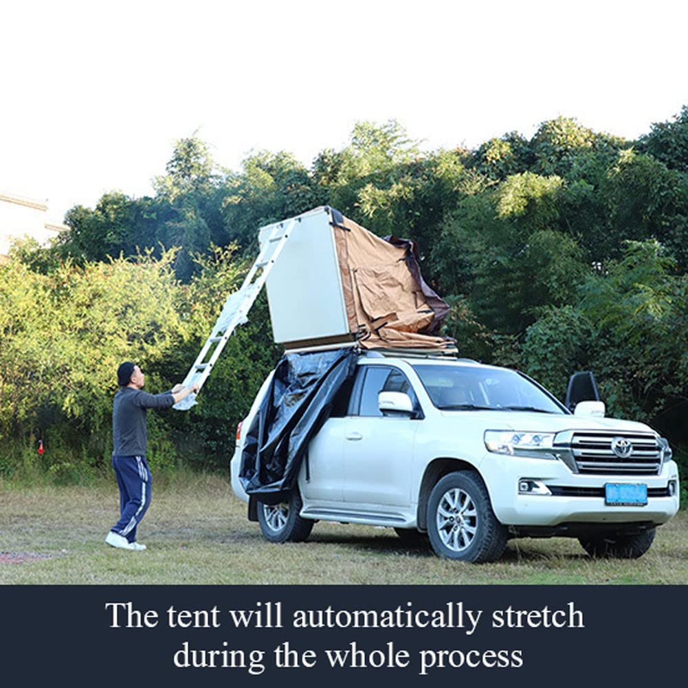 Tente de Toit pour SUV Tente de Toit, Camping pour Camion SUV avec échelle, Tente imperméable et Respirante Grand Espace pouvant accueillir 3 à 4 Personnes