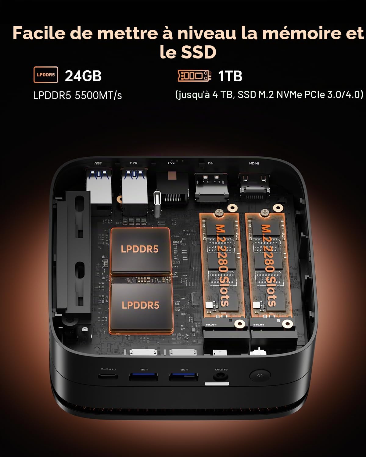 NiPoGi Hyper H1 Mini PC W-11 PRO met ΑMD Ryzen 7 6800H (Max 4.7GHz,