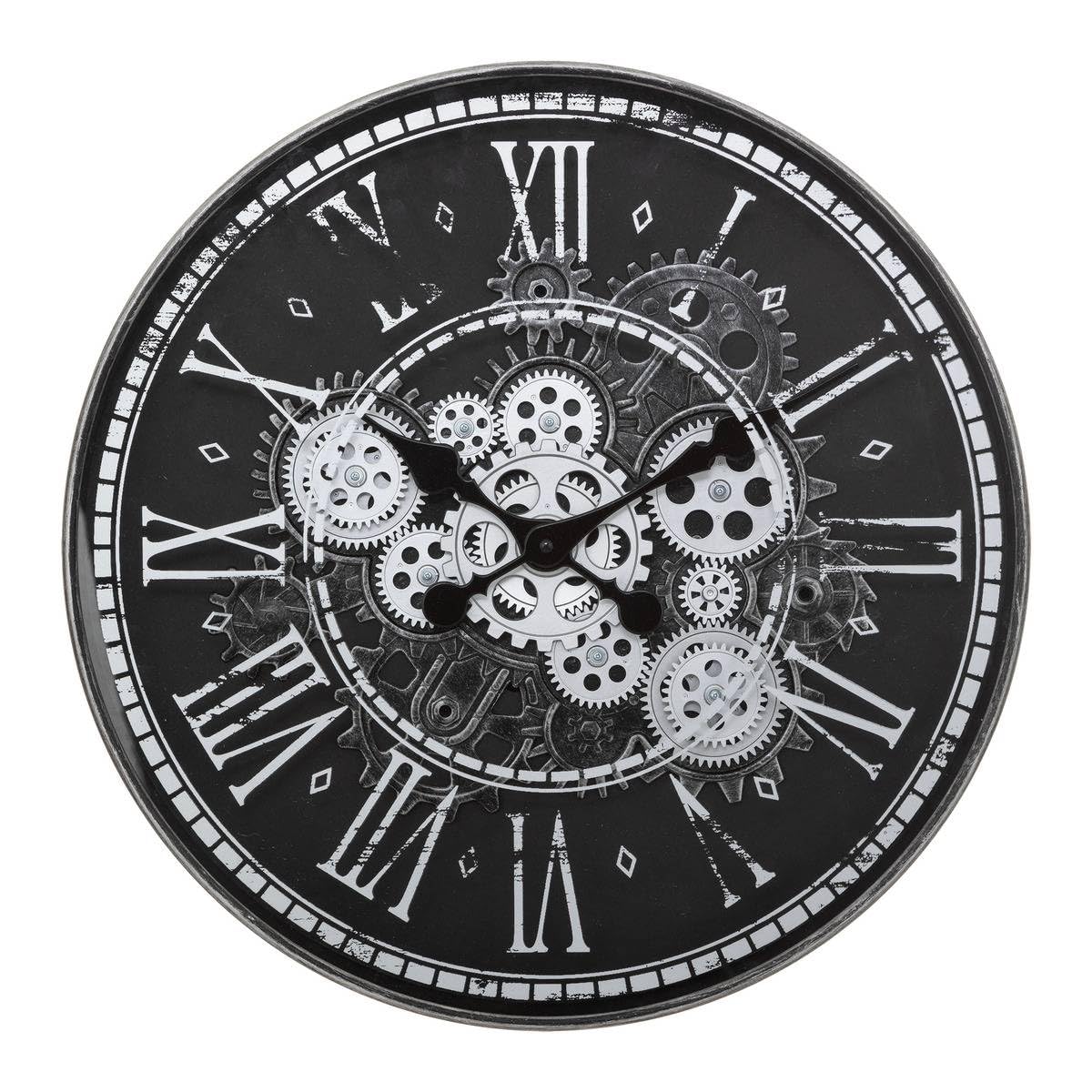Atmosphera - Horloge Izia - Verre - Noir et Blanc - D51 cm