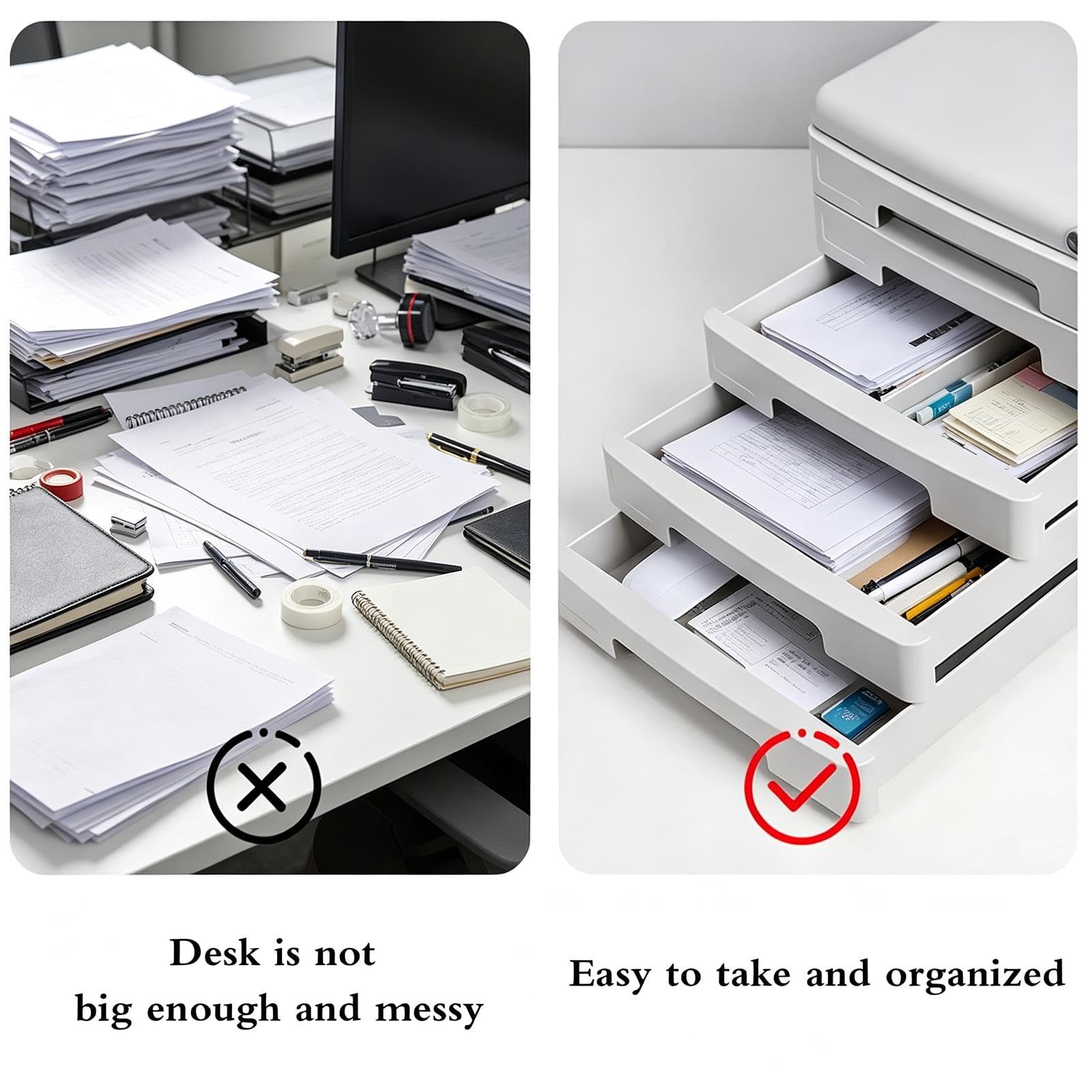 Classeur Verrouillable À 5 Niveaux Boîte Rangement Pour Fournitures Bureau