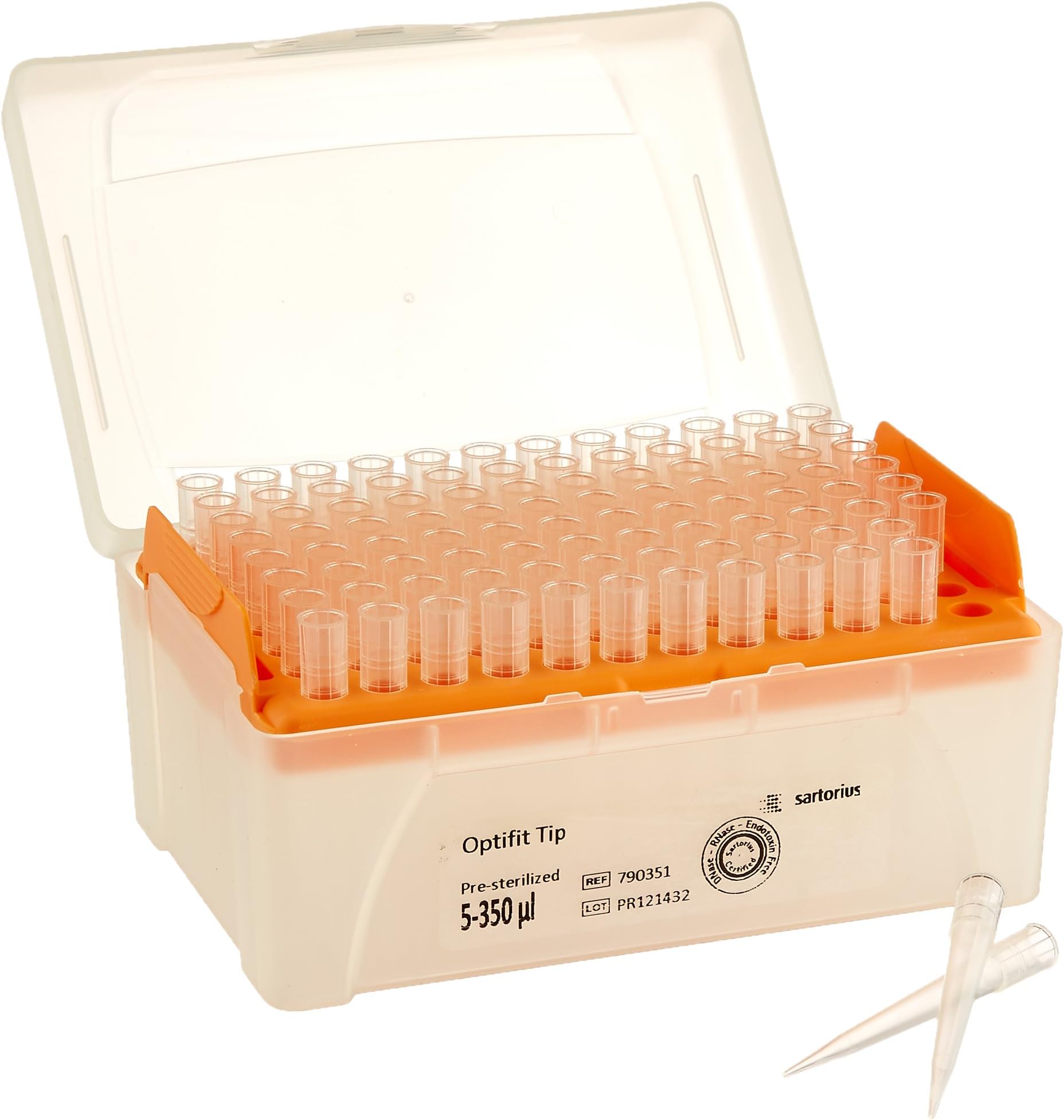 Sartorius Corporation 790350 Optifit Tip, Single Tray, 5-350 uL (Pack of 960)