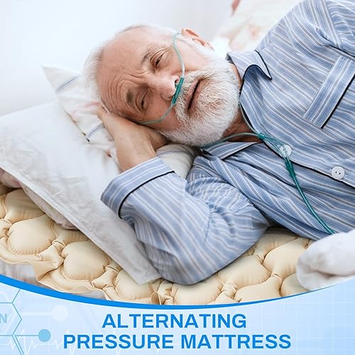Miniatura 5 de Kigley Colchón de presión alterna para cama de hospital con bomba eléctrica, almohadilla de presión alterna para prevención de llagas de cama y