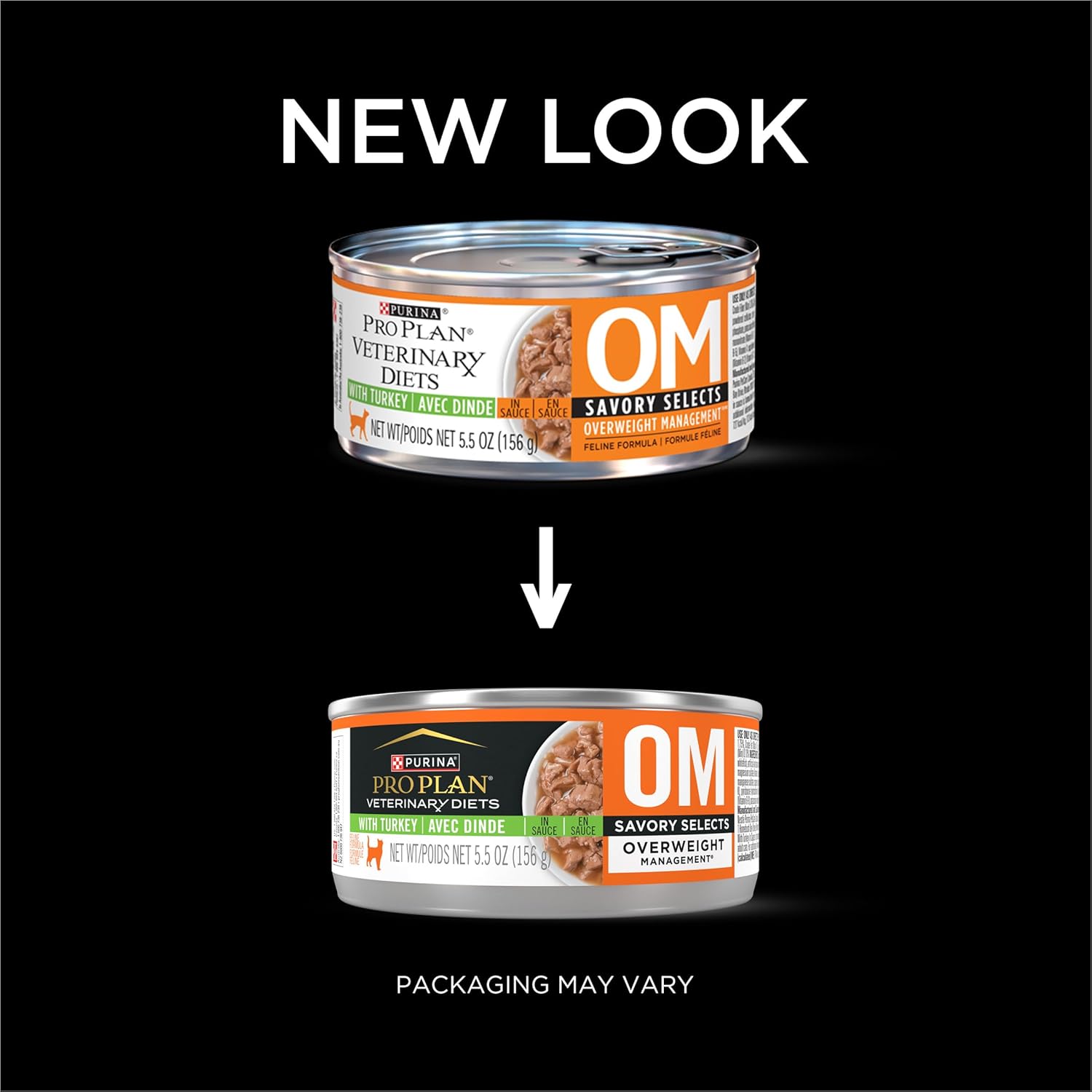 Purina Pro Plan Veterinary Diets OM Overweight Management Savory Selects With Turkey Feline Formula Wet Cat Food - (Pack of 24) 5.5 oz. Cans