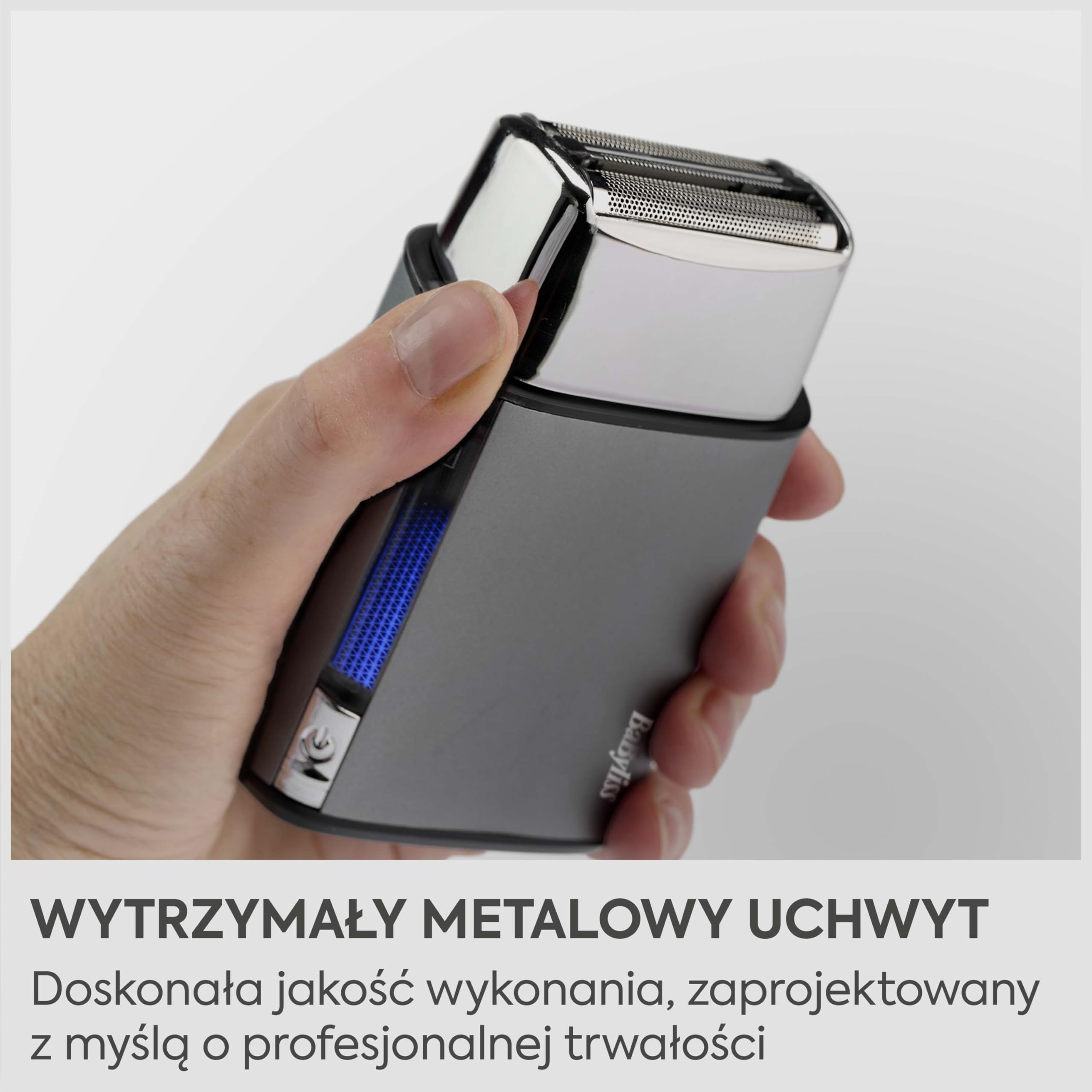 Golarka BaByliss Super‑X z podwójną folią dla mężczyzn – Ultra gładkie wykończenie, podwójne folie ze stali japońskiej, bezprzewodowa lithium‑ion, Wet & Dry IPX7, ładowanie USB‑C, FS996DE
