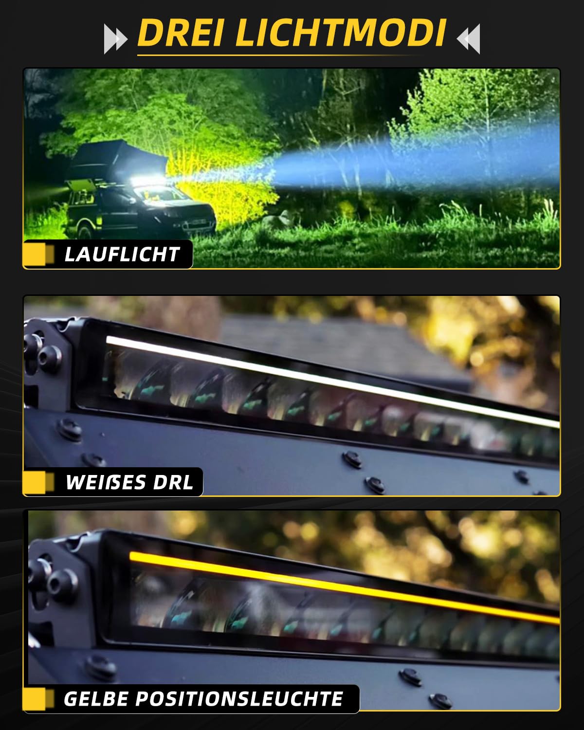 CO LIGHT 52 Zoll LED Lightbar 60000LM Doppelreihe - 6D Linse IP68 Für Offroad & Landwirtschaft