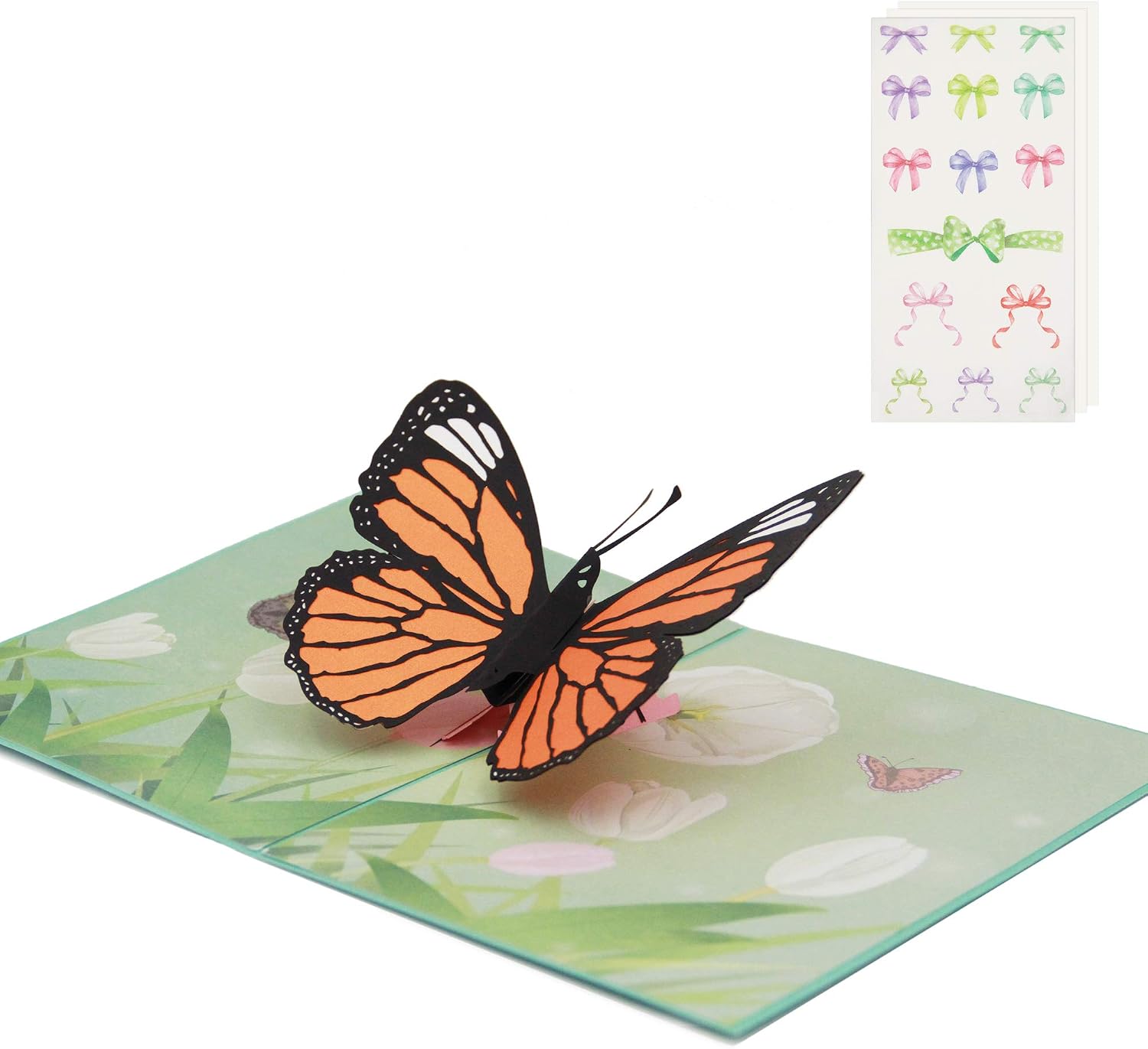 Ribbli Butterfly 3D Pop Up Card,Greeting Card,Thank You Card,Anniversary Card,Animal, For Birthday,Father’s Day,Mother’s Day,Valentine's Day,Wedding,Graduation,Thanksgiving,Christmas,Any Occasion
