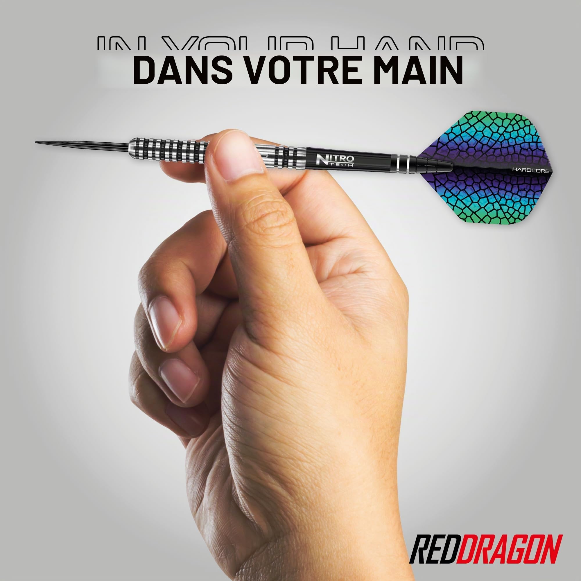 RED DRAGON Darts - Dragonfly - 95% Tungstène - Jeu de fléchettes à Pointe en Acier Professionnel - Comprend des ailettes et des tiges - Disponible en 20g, 22g & 24g