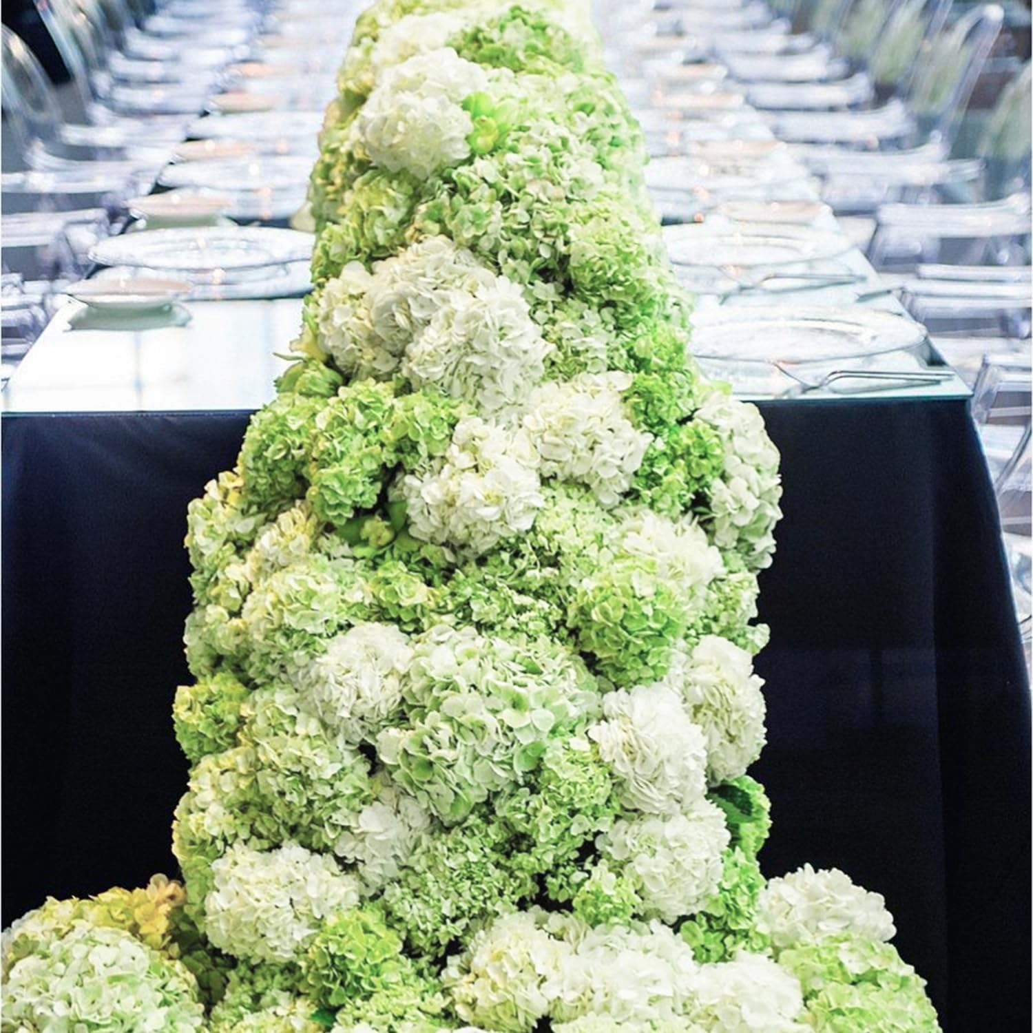 Light Green Hydrangea Artificial Flowers 3pcs Lifelike Faux Hydrangea Real Touch Fake Flowers for Home Wedding Christmas Office Party Living Room Decoration,22inch - Image 4