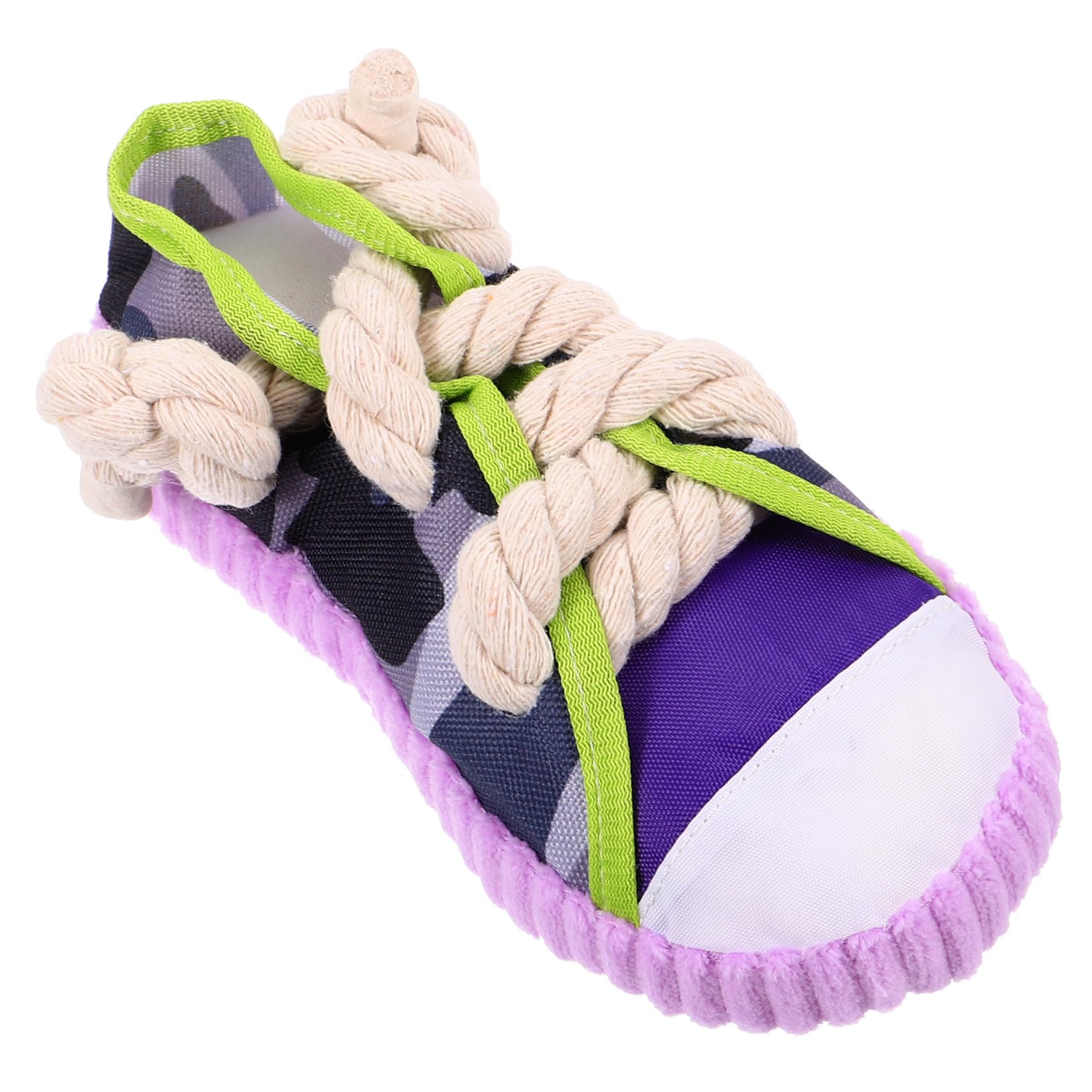 Juguete Chirriante para Perros Masticables de Cuerda de Algodón, Tamaño Mediano, Color Púrpura, para Entrenamiento y Juego Interactivo, Indicado para Perros Pequeños y Medianos
