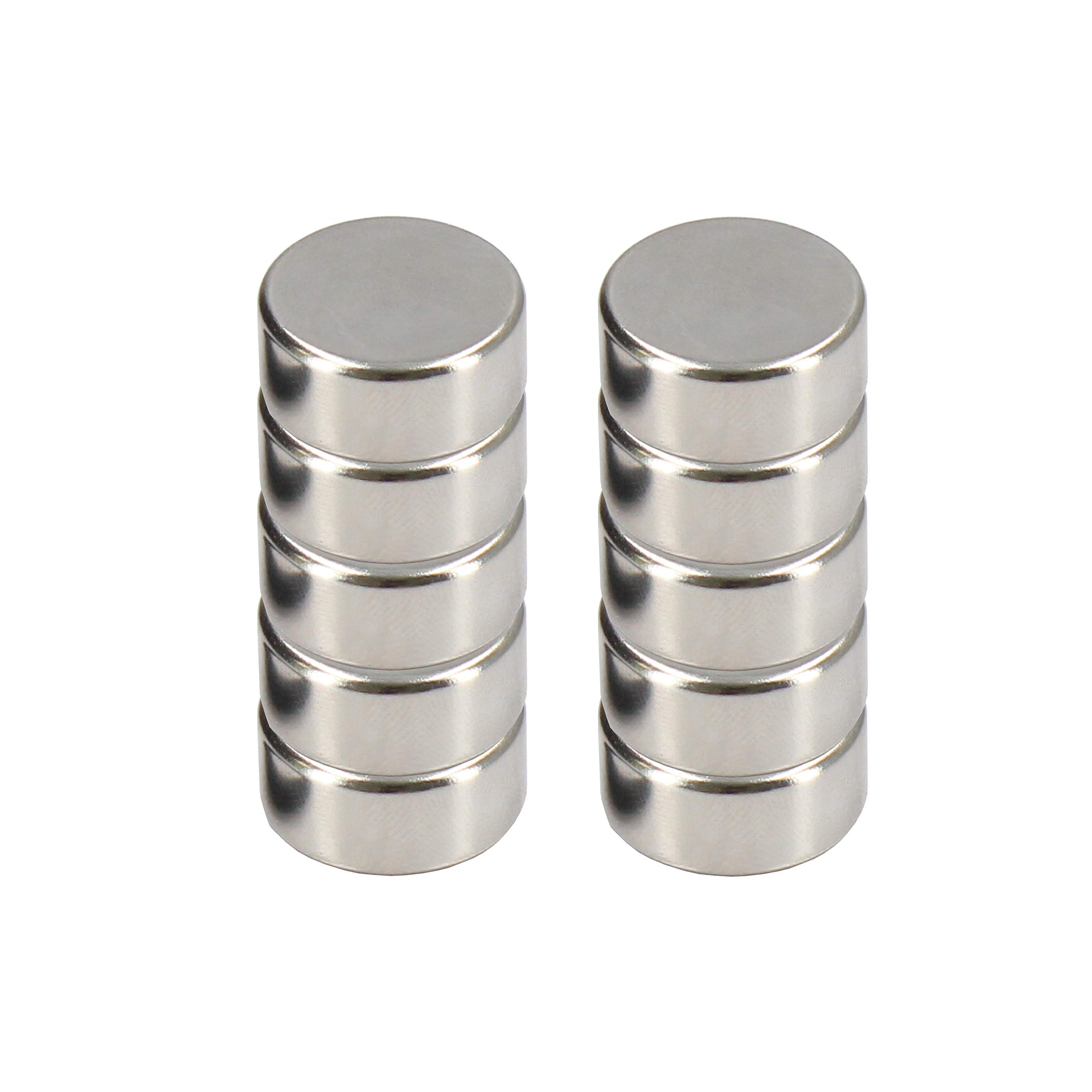 Ferrestock FSKNDC004 Imanes redondos de neodimio, 22 x 10 mm, Set de 10 Piezas