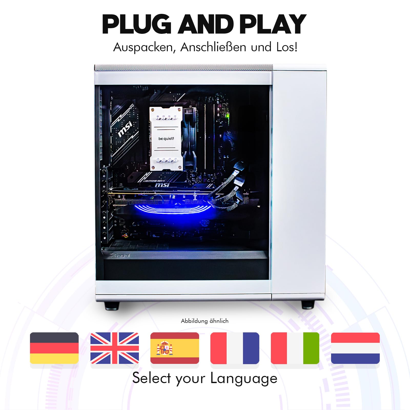 CAD Workstation PC Intel Core i9-14900KF, GeForce RTX 5070 Ti 16GB, 32GB DDR5 RAM, 1TB NVMe SSD, Windows 11 Pro, WLAN, Business Desktop
