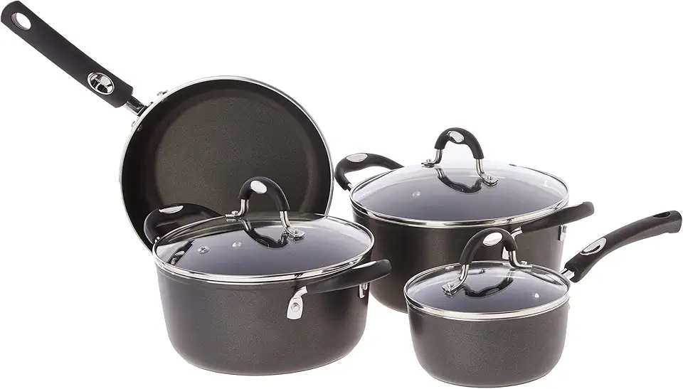 Jogo de Panelas Alumínio 4Pçs Mônaco Preto