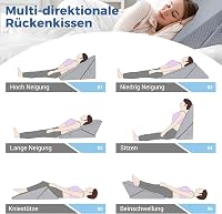 INFANZIA Állítható Ékpárna Magas Sűrűségű Habból, Ergonomikus Olvasópárna Ágyhoz és Kanapéhoz 5