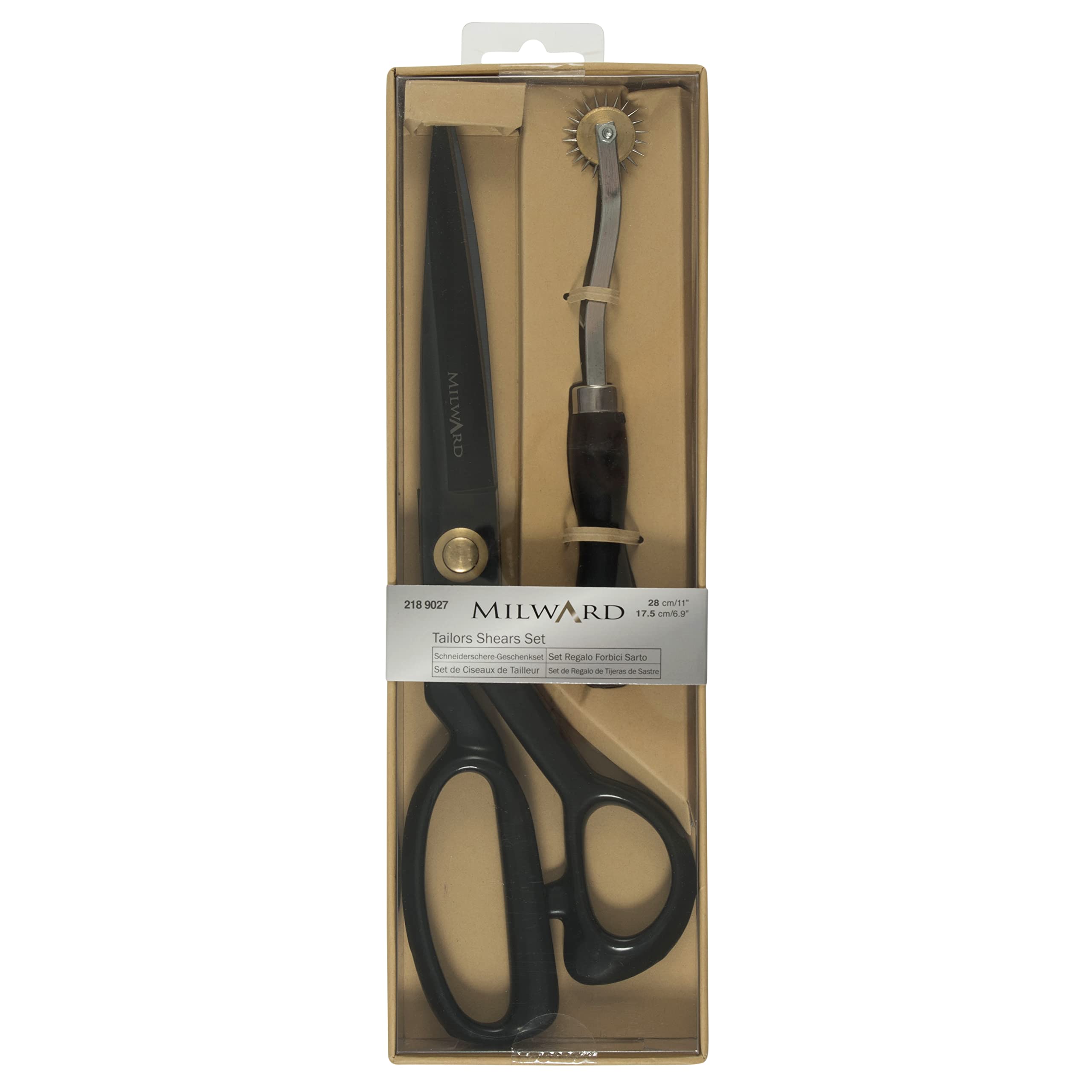 Groves Of Thames Scissors: Gift Set: Tailors Shears (28Cm) And Tracing Wheel: Black from B&Q