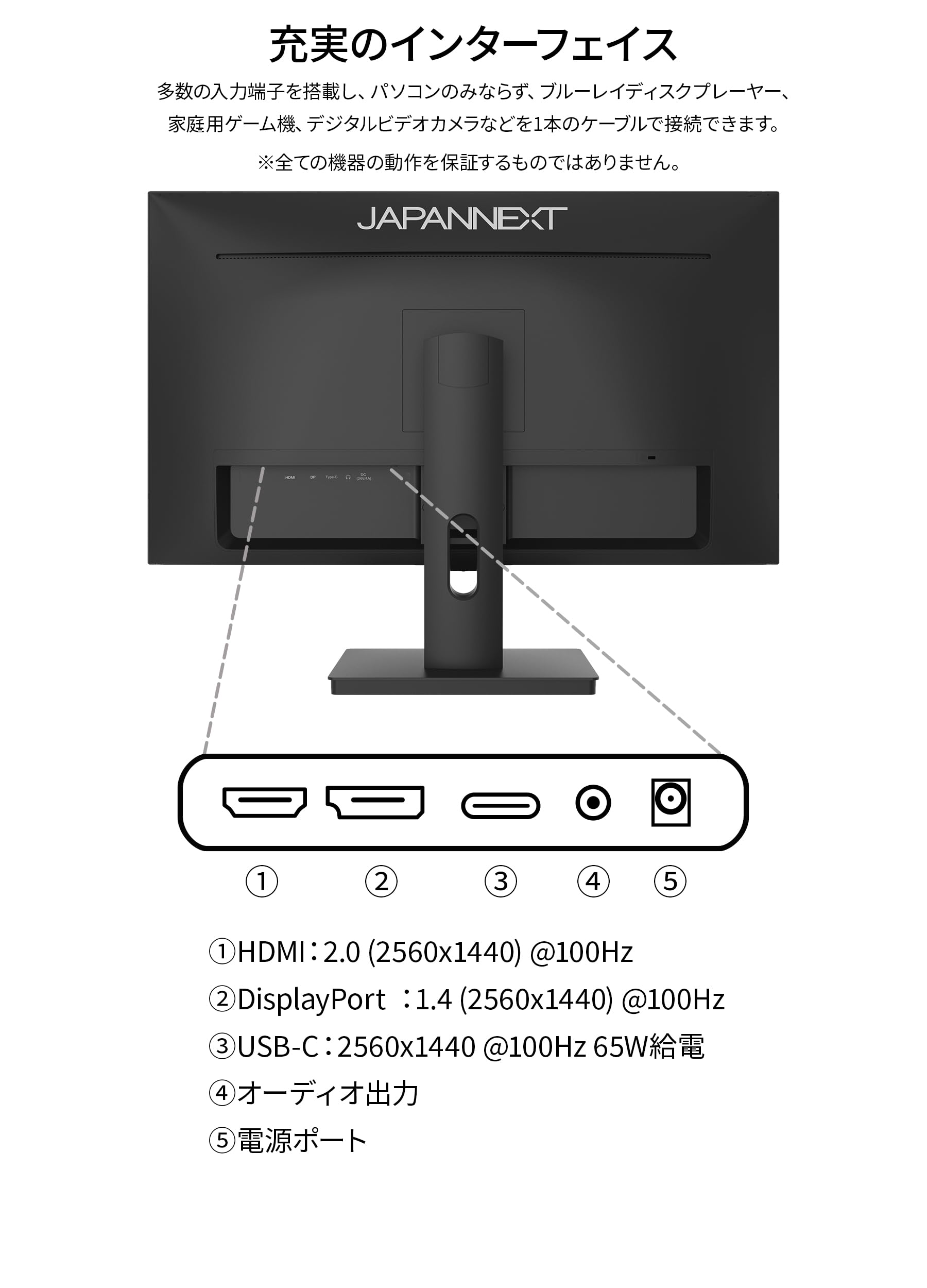 Amazon.co.jp: JAPANNEXT 27インチ IPSパネル搭載 WQHD(2560x1440