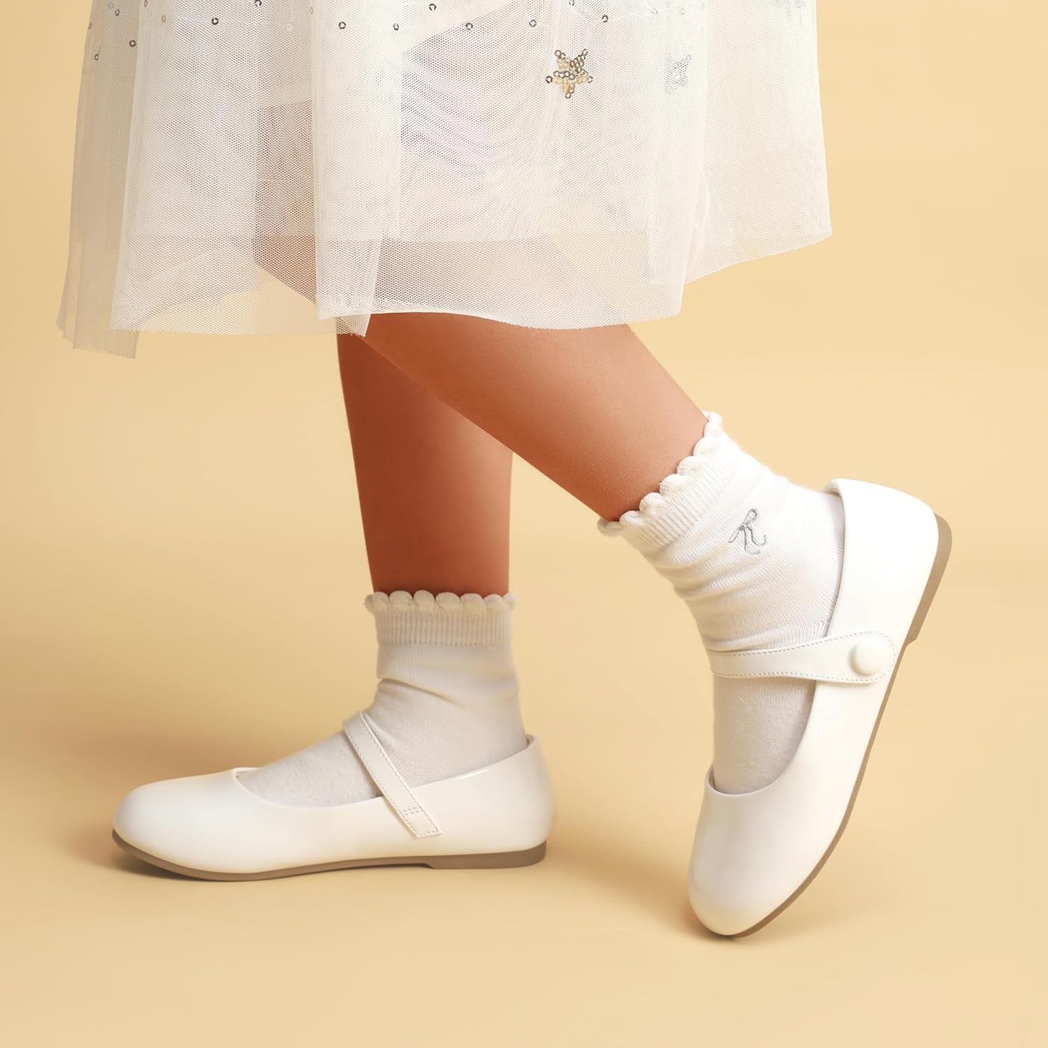 DREAM PAIRS Toddler Little Girls Mary Jane Dress Shoes Wedding Ballet Flats Round Toe Flower Girl Shoes - Image 8